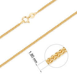 Złoty Łańcuszek pr. 585 Lisi ogon szer. 1,8 mm ZL033