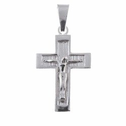 Krzyżyk srebrny z wizerunkiem Jezusa MO085