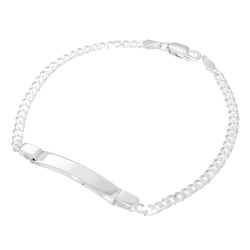 Bransoletka srebrna pr. 925 bransoleta męska z blaszką PANCERKA 3,1 mm SBBP03