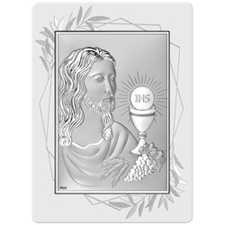 Obrazek Srebrny Pamiątka I Komunii prostokąt DS126FO