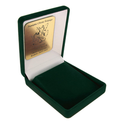 Pudełko flokowe z indywidualnym grawerem zielone P7/FLOKZIEL