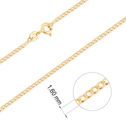 Złoty Łańcuszek pr. 585 Pancerka 040 szer 1,6 mm ZL013