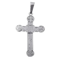 Krzyżyk srebrny z wizerunkiem Jezusa MO050