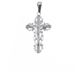 Krzyżyk srebrny z wizerunkiem Jezusa MO063