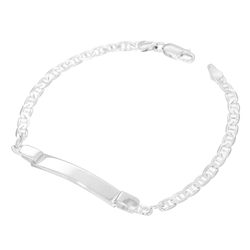 Bransoletka srebrna pr. 925 bransoleta męska z blaszką GUCCI 3,8 mm SBBG04