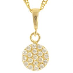 Złota przywieszka pr. 585 kółko cyrkonie ZP035