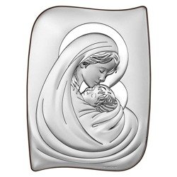 Obrazek srebrny Matka Boska z dzieciątkiem 6467