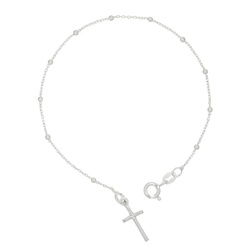 Różaniec srebrny - bransoletka różańcowa na rękę, dziesiątek, kulka 2 mm, srebro pr. 925 BRP04