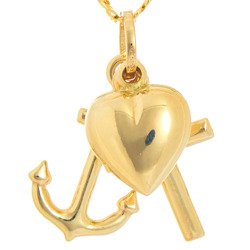 Złoty Krzyżyk wiara nadzieja miłość ZK038