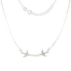 Celebrytka srebrna naszyjnik ( Harry Styles ) - DWIE JASKÓŁKI srebro pr 925 CEL83