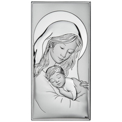 Obrazek Srebrny Matka Boska z dzieciątkiem DS58