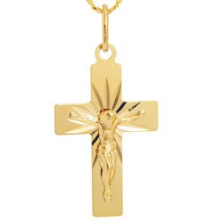 Złoty krzyżyk pr. 585 Krzyżyk z Jezusem ZK049