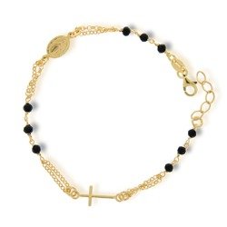 Różaniec srebrny - bransoletka na rękę 3,2-3,6 g, pozłacana srebro pr. 925 BRS05