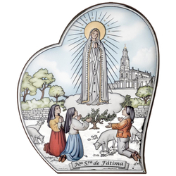 Obrazek srebrny Matka Boża Fatimska Różańcowa SA0002C
