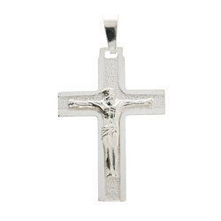 Krzyżyk srebrny z wizerunkiem Jezusa 4,9cm MO158