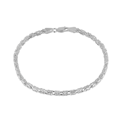 Bransoletka srebrna pr. 925 rodowana bransoleta męska KRÓLEWSKA BIZANTYJSKA 3,7 mm BKR080ROD