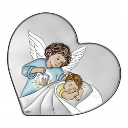 Obrazek srebrny Aniołek Pamiątka Chrztu Świętego DS122C