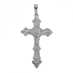 Medalik srebrny - Krzyżyk z wizerunkiem Jezusa MO068