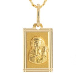 Złoty medalik pr. 585 M.B. Częstochowska prostokąt ZM026