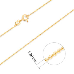 Złoty Łańcuszek pr. 585 Rolo szer. 1,2 mm ZL021