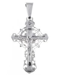 Krzyżyk srebrny z wizerunkiem Jezusa MO116