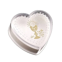 Komunia PUDEŁKO plastikowe serce bez napisu P20/R5