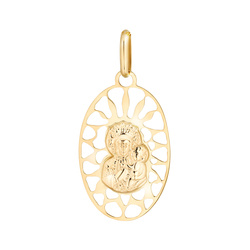 Złoty medalik pr. 585 M.B. Częstochowska ażur ZM147