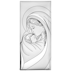 Obrazek Srebrny Matka Boska z dzieciątkiem DS212