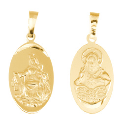 Złoty medalik pr. 585 - Matka Boża Szkaplerzna Szkaplerz ZM309