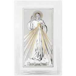 Obrazek srebrny Jezus Miłosierny DS26FORO