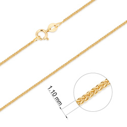 Złoty Łańcuszek pr. 585 Lisi ogon szer. 1,1 mm ZL018