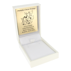 Pudełko skórzane białe na kolczyki PZH-3/A1/GZ