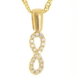 Złota przywieszka pr. 585 nieskończoność cyrkonie ZP039