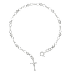 Różaniec srebrny - bransoletka na rękę, dziesiątek, 2,6-3,0 g, srebro pr. 925 BRP10