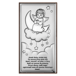 Obrazek srebrny Aniołek na chmurce DS35