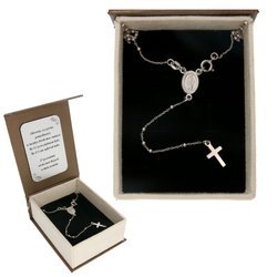 Zestaw różaniec srebrny rodowany - 5 dziesiątek 4,2g, 2mm pr. 925 RC023/BA-6/A21