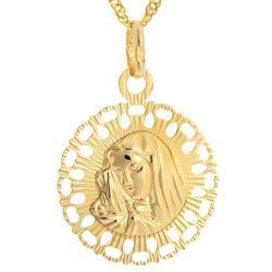 Złoty medalik pr. 585 Matka Boska Bolesna  ZM098