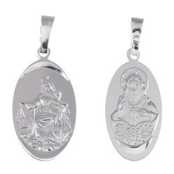 Medalik srebrny - Matka Boża Szkaplerzna Szkaplerz MM025