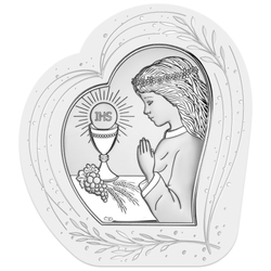 Obrazek Srebrny Pamiątka Pierwszej Komunii dla dziewczynki DS127FOA