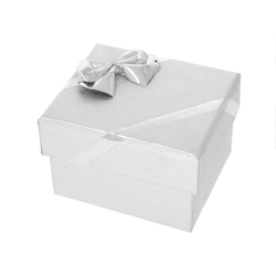 Pudełko uniwersalne z kokardą srebrne P40/4SREBRNE