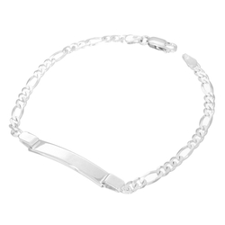 Bransoletka srebrna pr. 925 bransoleta męska z blaszką FIGARO 4,0 mm SBBF04