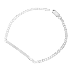 Bransoletka srebrna pr. 925 bransoleta męska z blaszką PANCERKA 3,1 mm SBBP01