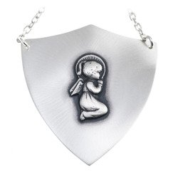 Ryngraf na Chrzest Święty srebrny 925 Aniołek R07