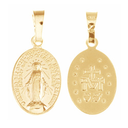 Złoty medalik pr. 585 - Cudowny Medalik Matki Bożej Niepokalanej ZM302
