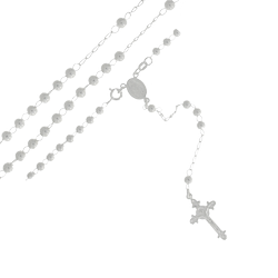 Różaniec srebrny - 5 dziesiątek 4,0 mm, 5,0mm srebro pr. 925 RC037