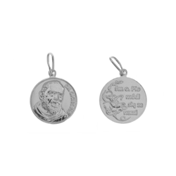 Medalik srebrny - Święty Ojciec Pio ML016