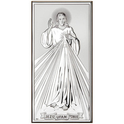 Obrazek srebrny Jezus Miłosierny DS26