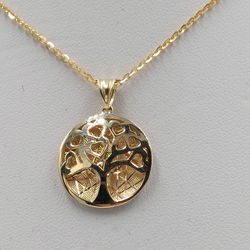 Złota przywieszka pr. 585 drzewko szczęścia ZZ075