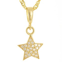Złota przywieszka pr. 585 gwiazdka cyrkonie ZP040