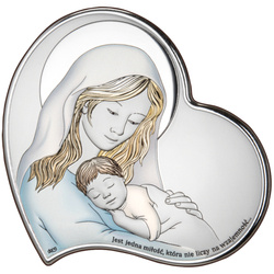 Obrazek Srebrny Matka Boska z dzieciątkiem DS52C